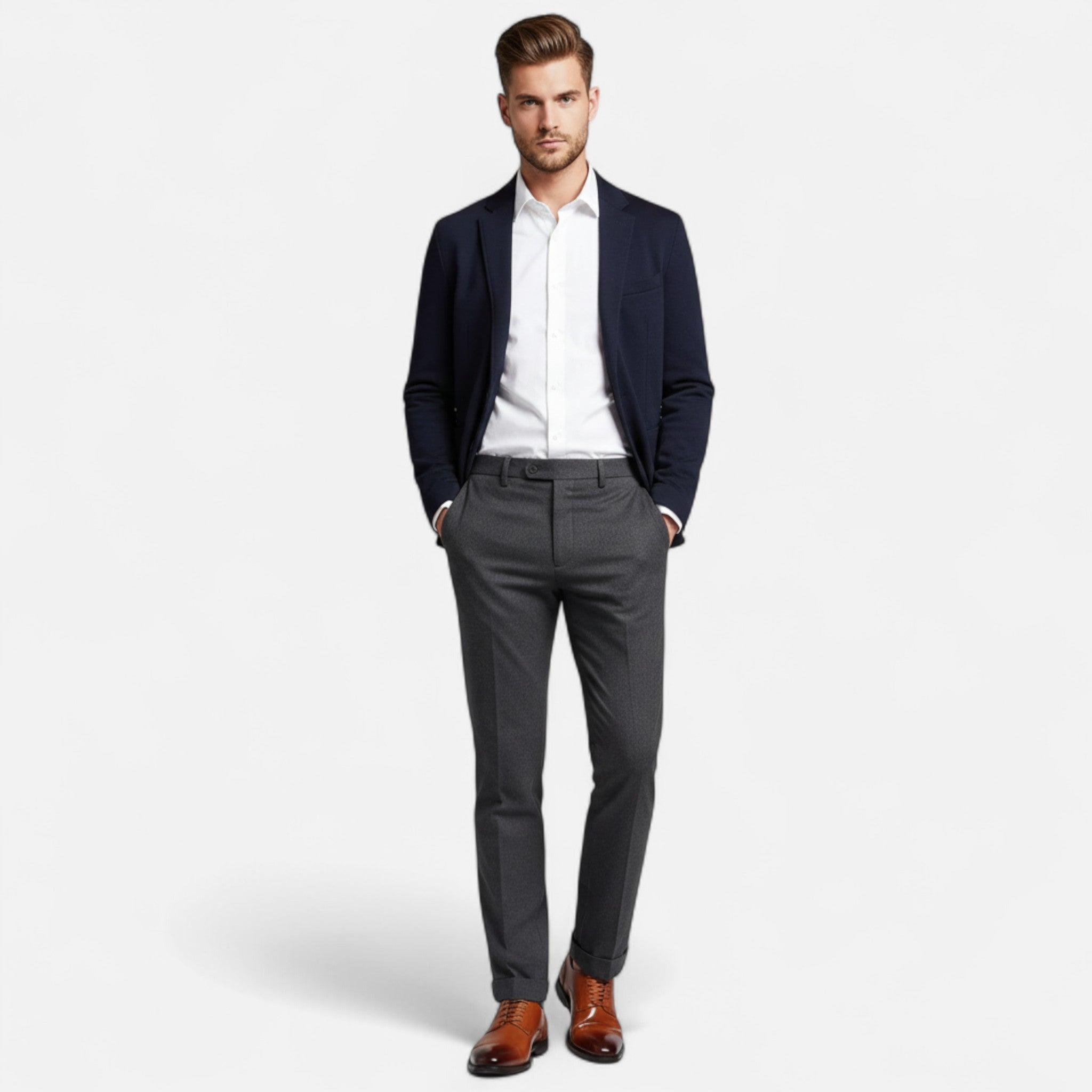 Kingsley | Men’s Lace Up Oxford Shoes | Cap Toe Formal Footwear Business Wear-Men Shoes-Eltrendio