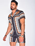 Mens Two Piece Sets | Hawaiian Shirt Set-Men Outfit Set-Eltrendio