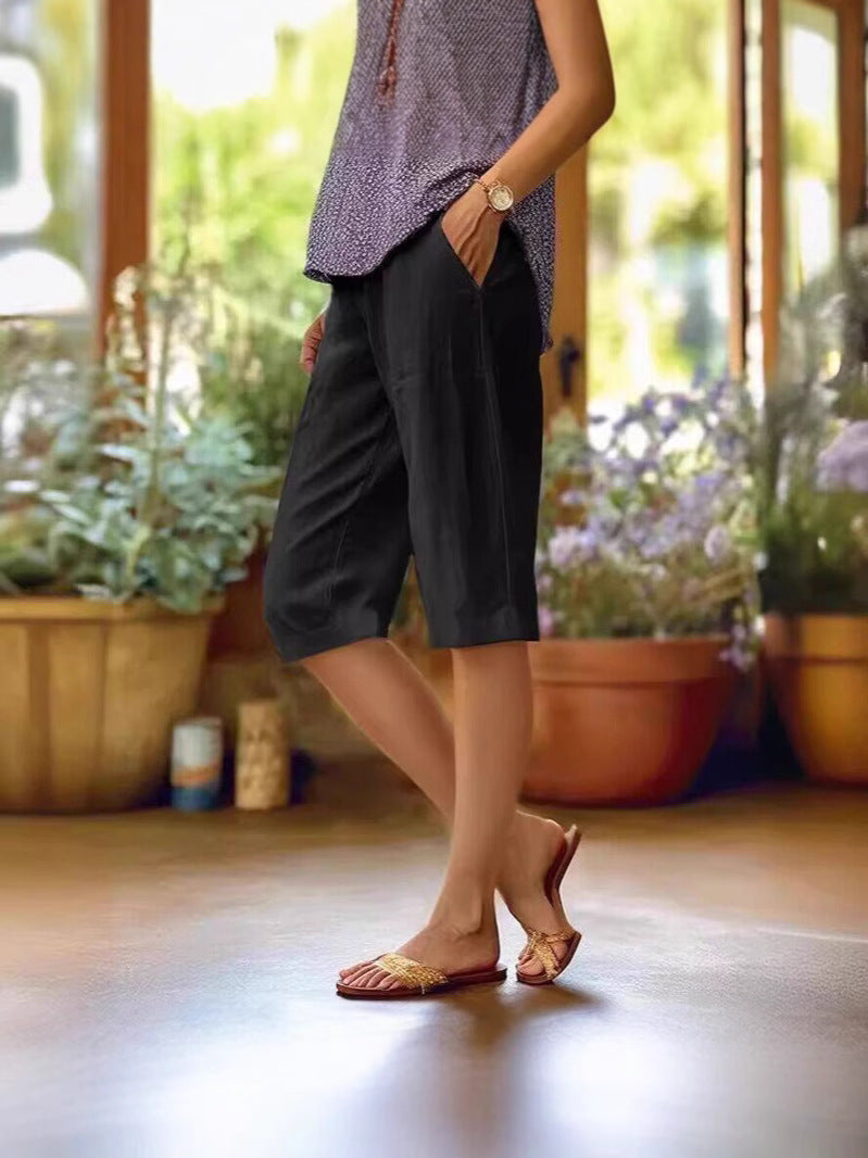 Cargo Shorts for Women | Relaxed Fit Ladies Shorts-Women Pants-Eltrendio