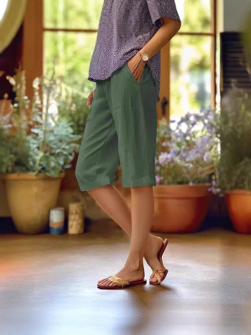 Cargo Shorts for Women | Relaxed Fit Ladies Shorts-Women Pants-Eltrendio