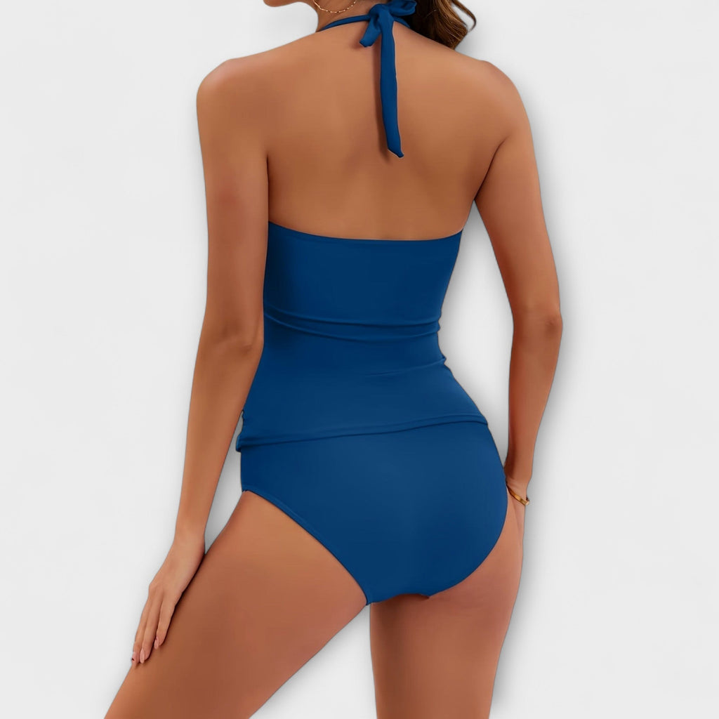 Halter Neck Swimsuit | Two Piece Swimwear-Women Swimsuit-Eltrendio