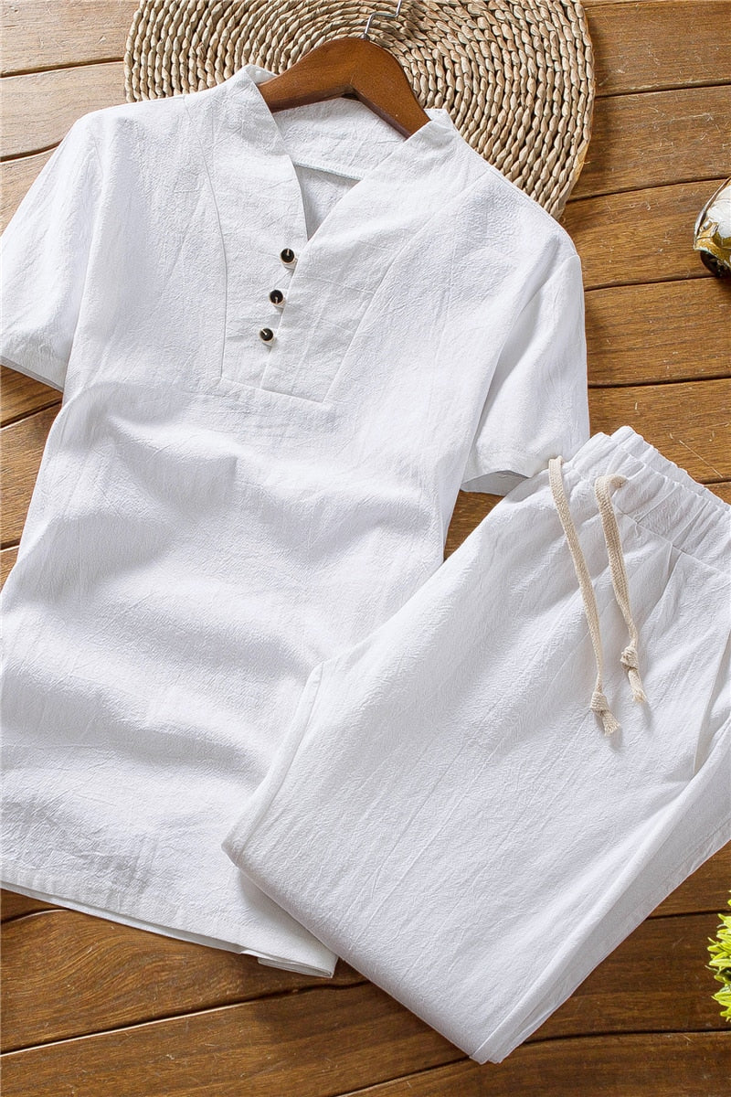 Mens Co-Ord Set | Summery Lounge Set-Men Outfit Set-Eltrendio