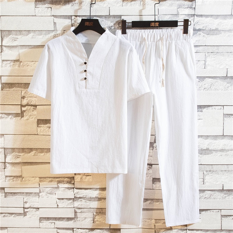 Mens Co-Ord Set | Summery Lounge Set-Men Outfit Set-Eltrendio