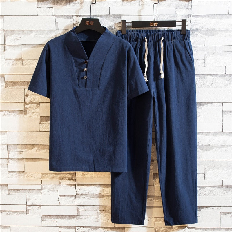 Mens Co-Ord Set | Summery Lounge Set-Men Outfit Set-Eltrendio