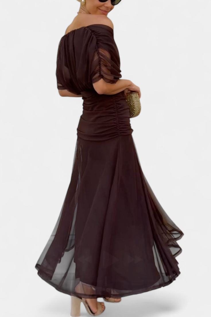 Dresses For Women | Off Shoulder Midi Dress-Women Dress-Eltrendio