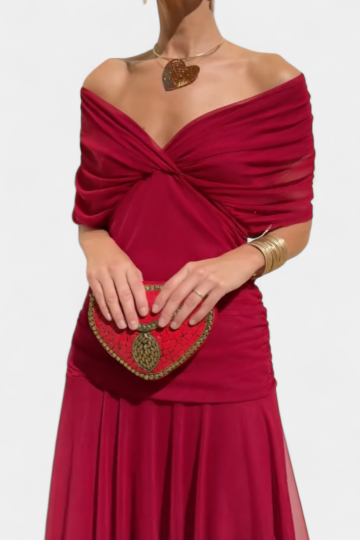 Dresses For Women | Off Shoulder Midi Dress-Women Dress-Eltrendio