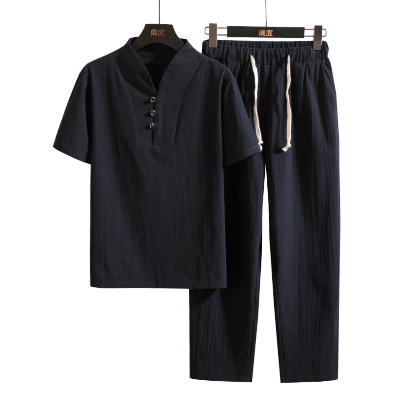 Mens Co-Ord Set | Summery Lounge Set-Men Outfit Set-Eltrendio