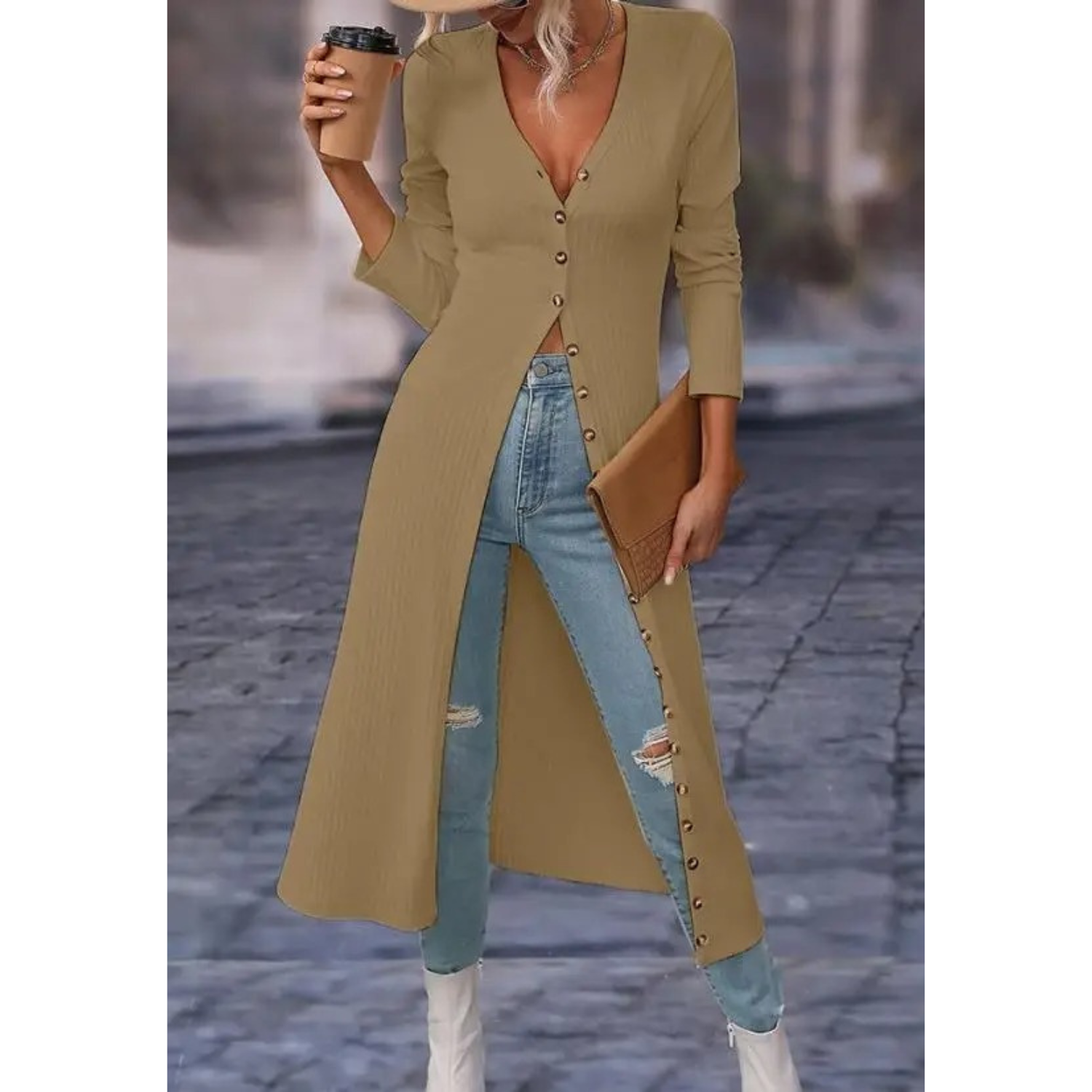 Women Cardigan | Longline Cardigan-Women Cardigan-Eltrendio