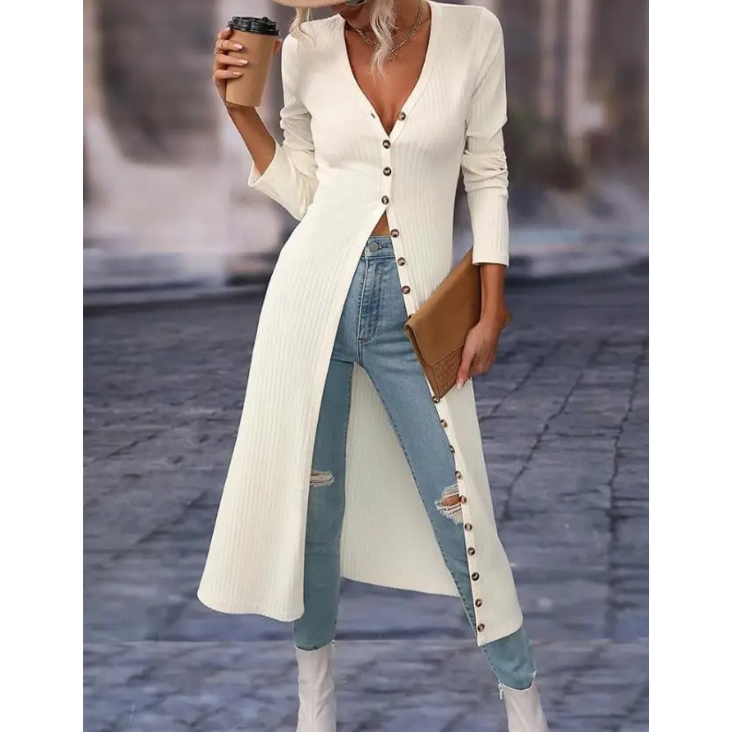 Women Cardigan | Longline Cardigan-Women Cardigan-Eltrendio