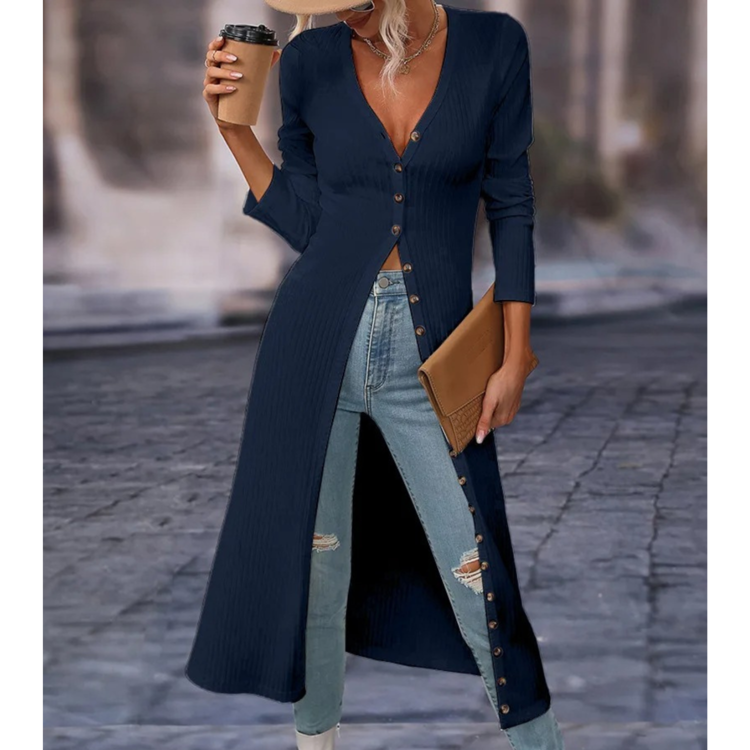 Women Cardigan | Longline Cardigan-Women Cardigan-Eltrendio