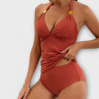 Halter Neck Swimsuit | Two Piece Swimwear-Women Swimsuit-Eltrendio
