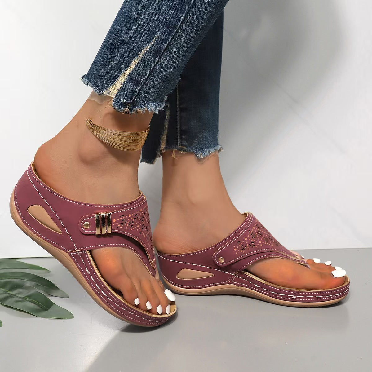 Wedge Sandals For Women | Casual Slip On Wedges-Women Shoes-Eltrendio