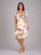 Adeline | Women’s Knee Length Dress | Layered Ruffle Flutter Sleeve 5