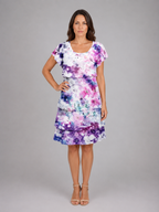 Adeline | Women’s Knee Length Dress | Layered Ruffle Flutter Sleeve 7