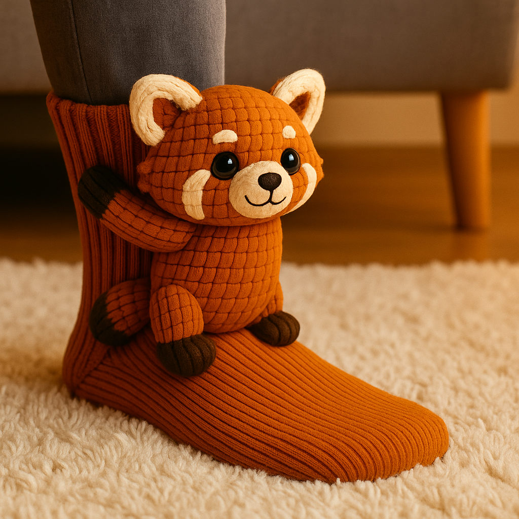 Alfie | Unisex Animal Character Socks | Ribbed Knit Crew Length Novelty Socks-Socks-Eltrendio