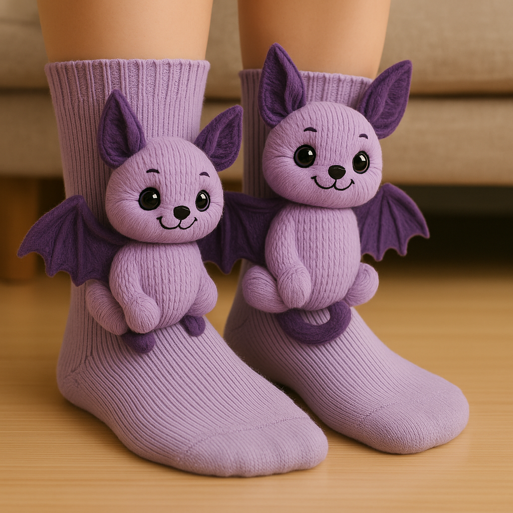 Alfie | Unisex Animal Character Socks | Ribbed Knit Crew Length Novelty Socks-Socks-Eltrendio