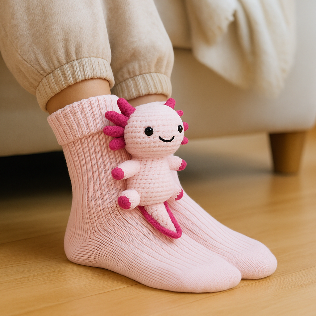 Alfie | Unisex Animal Character Socks | Ribbed Knit Crew Length Novelty Socks-Socks-Eltrendio