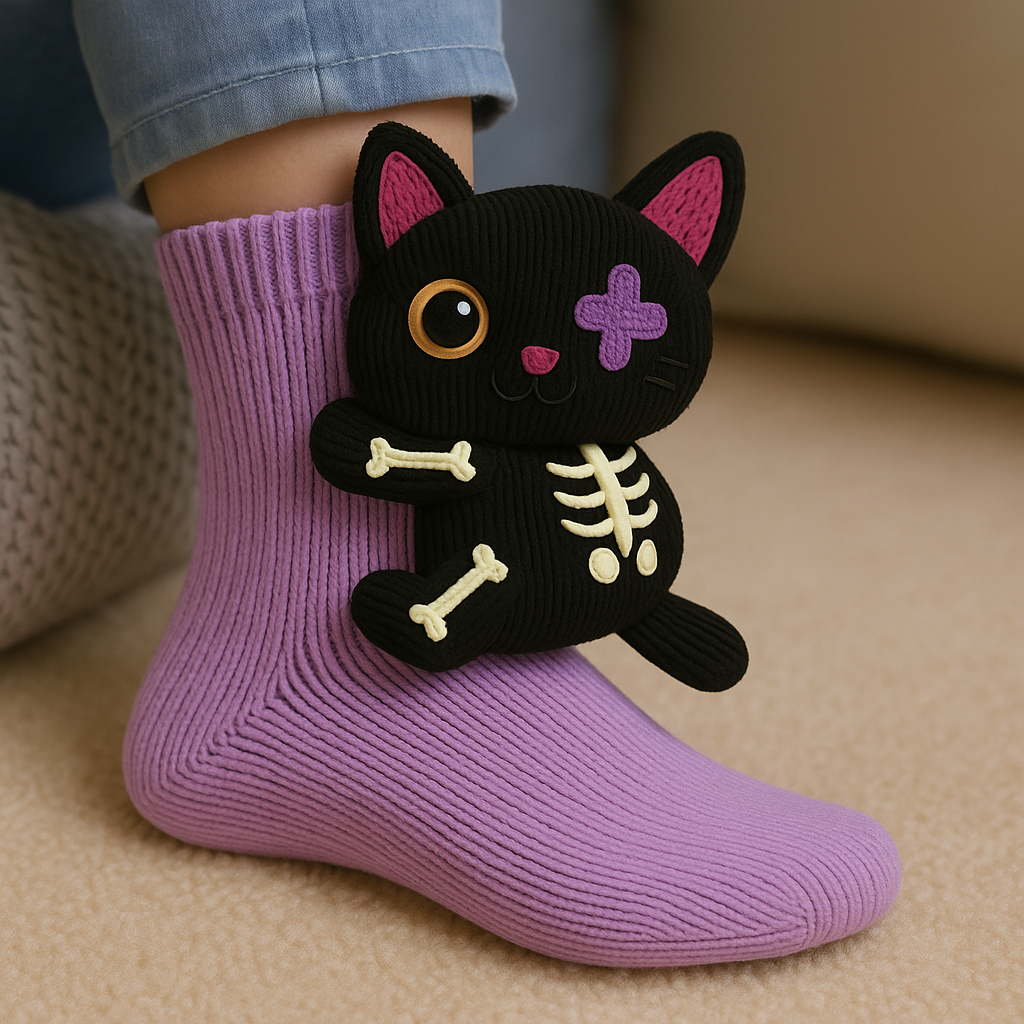 Alfie | Unisex Animal Character Socks | Ribbed Knit Crew Length Novelty Socks-Socks-Eltrendio