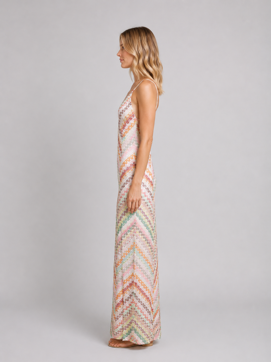 Ariella | Women’s Maxi Dress | Chevron Print Strappy Holiday 3