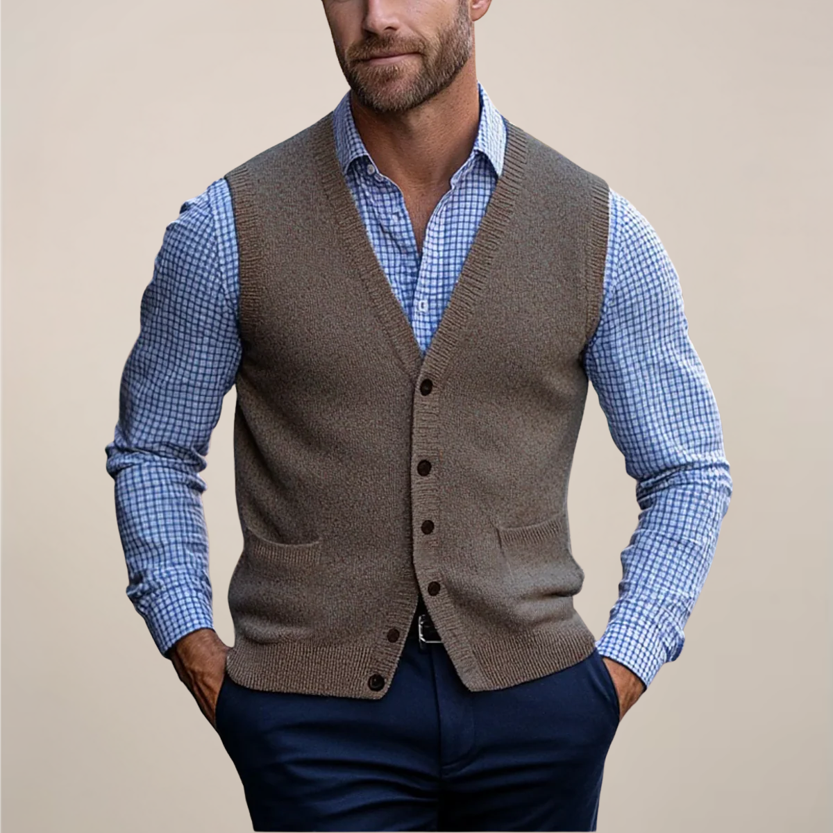 Drew | Men’s Spring Buttoned Knit Vest