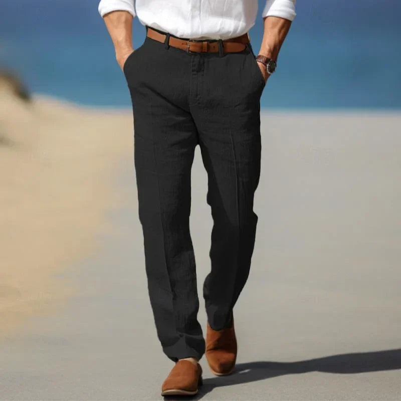 Arthur | Men's Straight Leg Trousers | Business Casual Office Trousers-Men Pants-Eltrendio