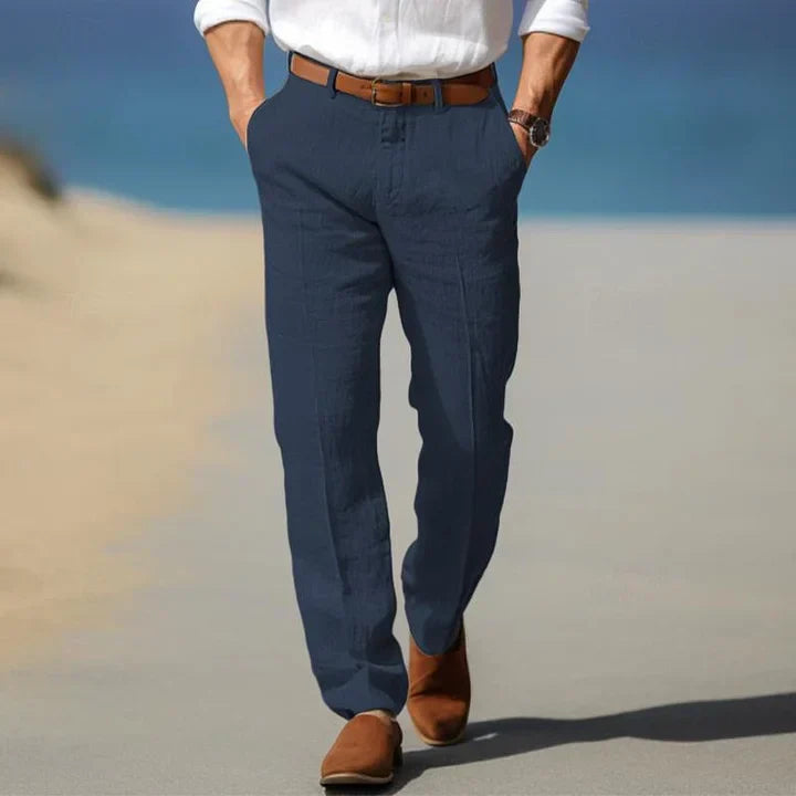 Arthur | Men's Straight Leg Trousers | Business Casual Office Trousers-Men Pants-Eltrendio