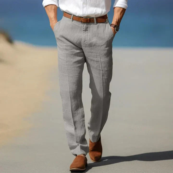 Arthur | Men's Straight Leg Trousers | Business Casual Office Trousers-Men Pants-Eltrendio