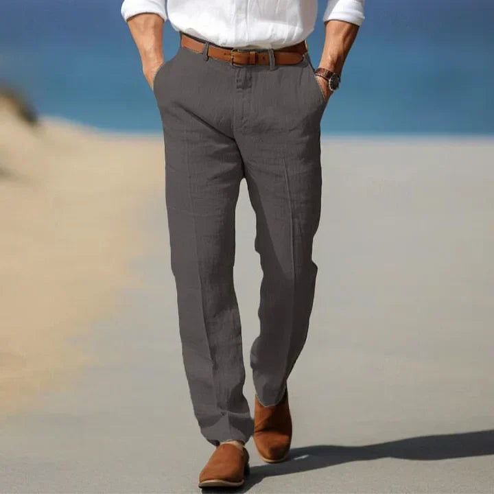 Arthur | Men's Straight Leg Trousers | Business Casual Office Trousers-Men Pants-Eltrendio