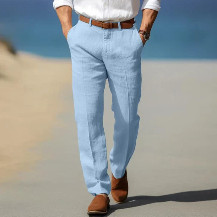 Arthur | Men's Straight Leg Trousers | Business Casual Office Trousers-Men Pants-Eltrendio