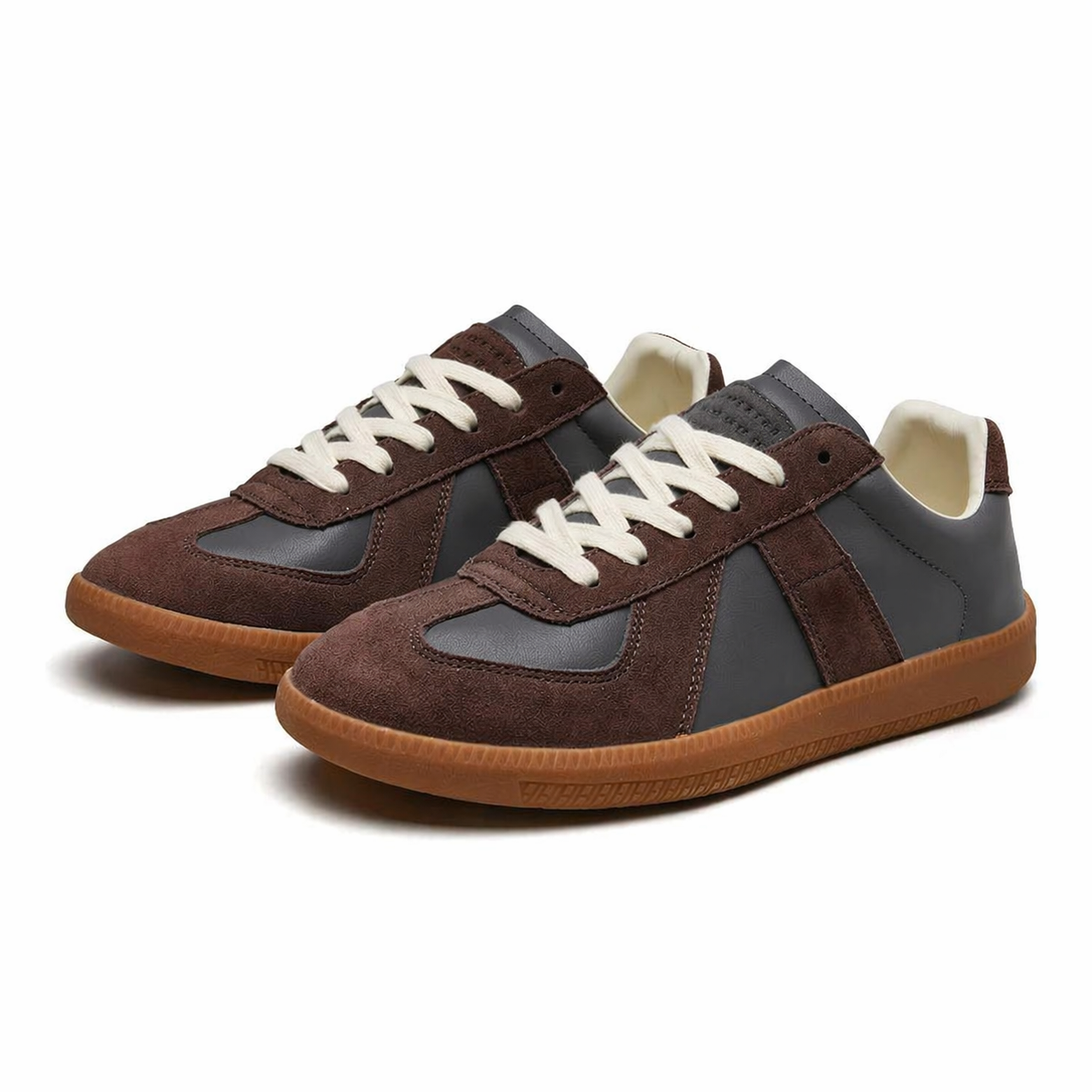 Ashbury | Men’s Lace Up Sneakers | Panel Detail Gum Sole Casual Footwear-Men Shoes-Eltrendio