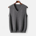Ashwell | Men’s V Neck Sweater Vest | Sleeveless Knit Pullover Smart Casual Wear-Men Vest-Eltrendio