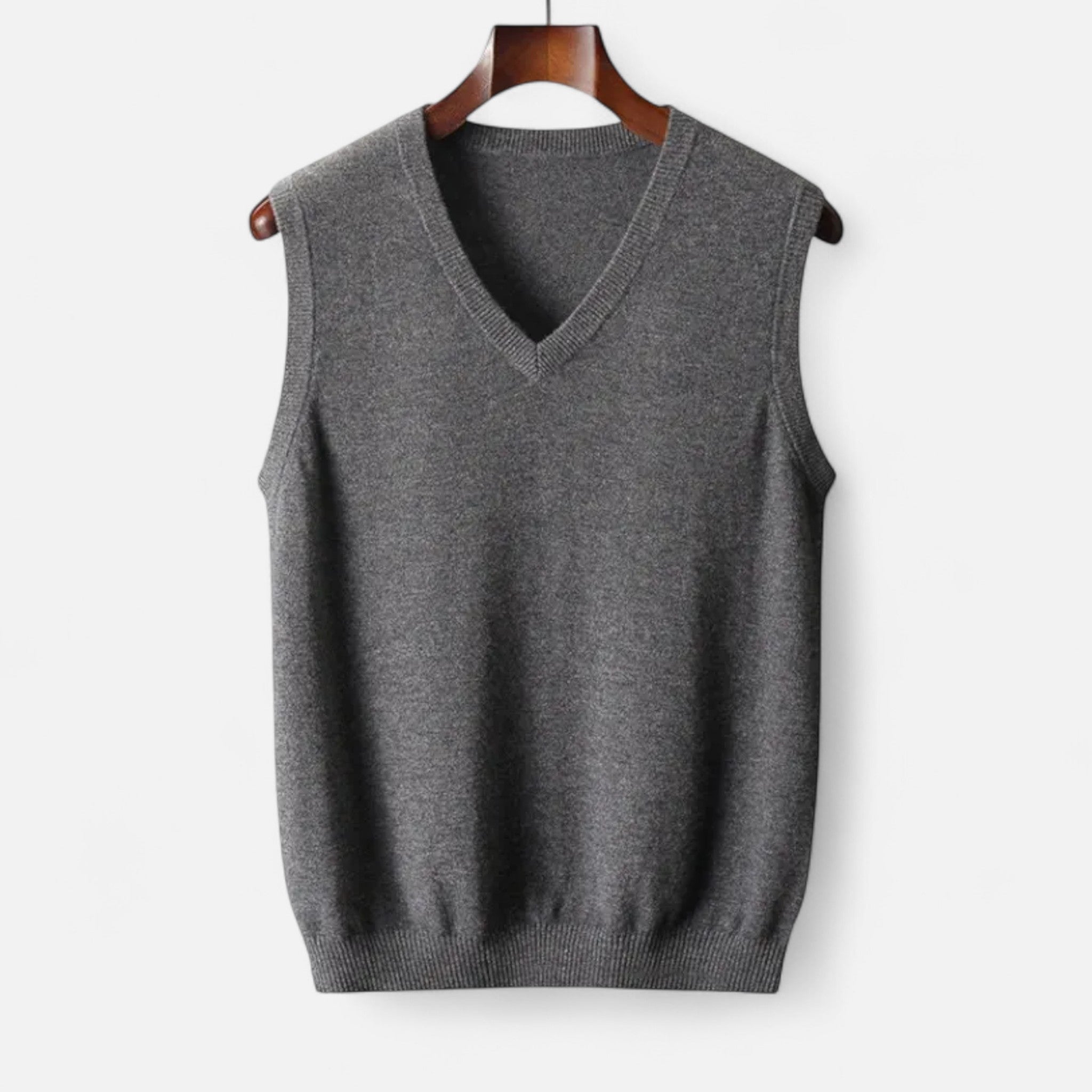 Ashwell | Men’s V Neck Sweater Vest | Sleeveless Knit Pullover Smart Casual Wear-Men Vest-Eltrendio