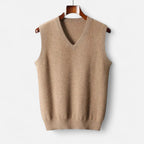 Ashwell | Men’s V Neck Sweater Vest | Sleeveless Knit Pullover Smart Casual Wear-Men Vest-Eltrendio