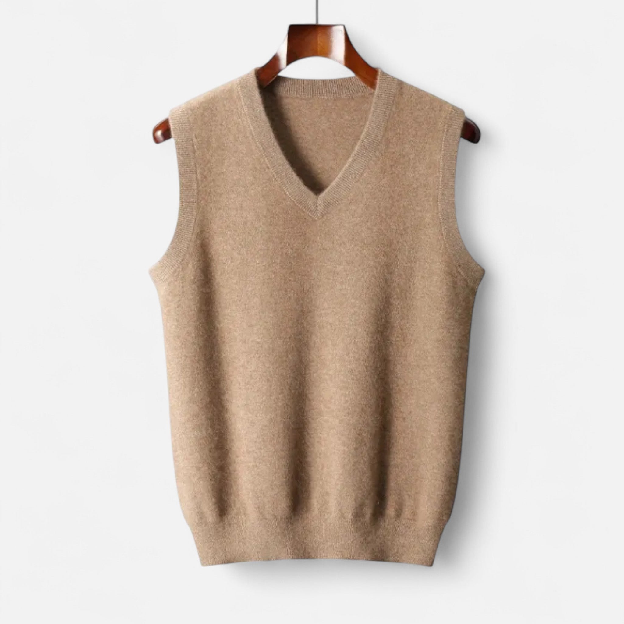 Ashwell | Men’s V Neck Sweater Vest | Sleeveless Knit Pullover Smart Casual Wear-Men Vest-Eltrendio