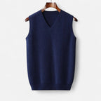 Ashwell | Men’s V Neck Sweater Vest | Sleeveless Knit Pullover Smart Casual Wear-Men Vest-Eltrendio