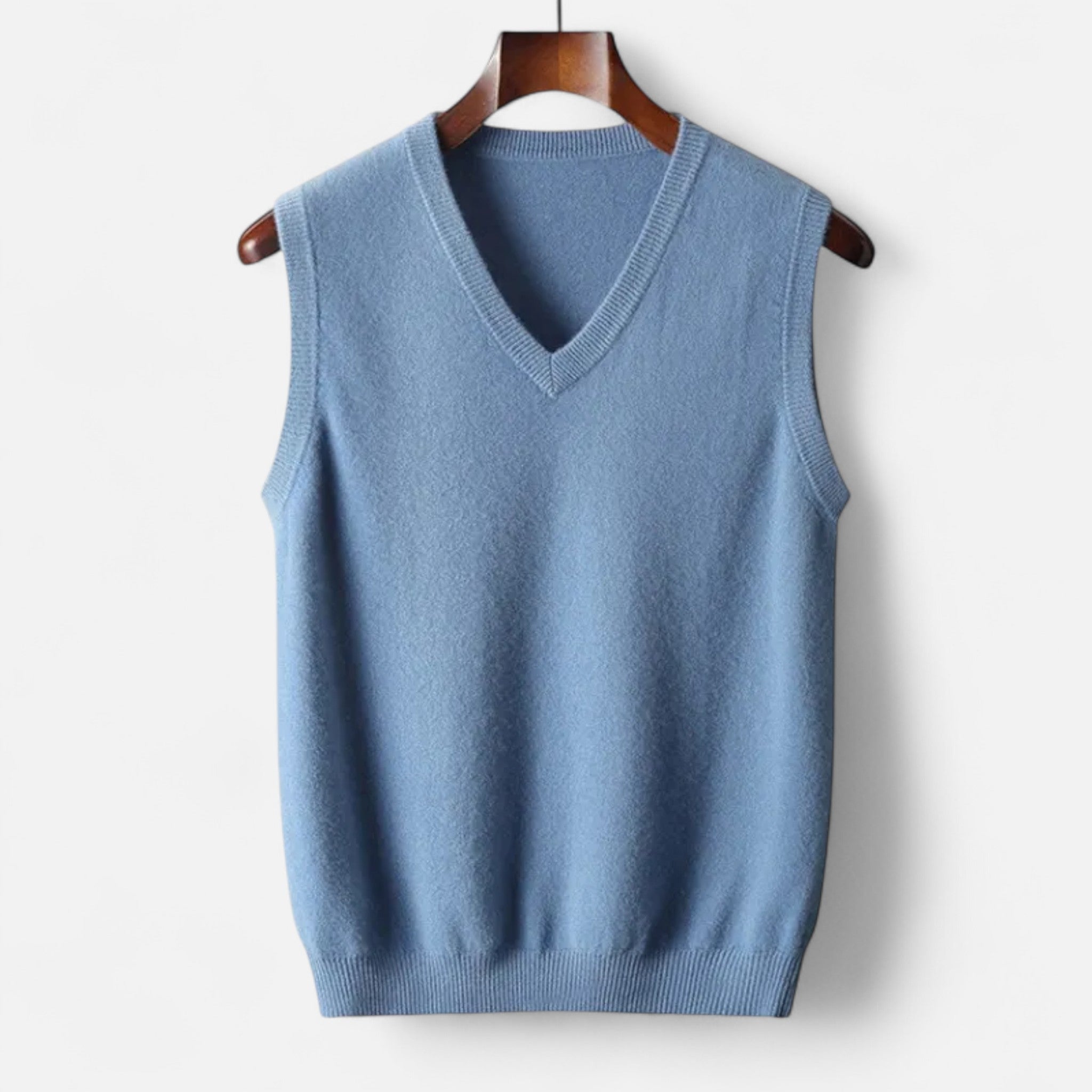 Ashwell | Men’s V Neck Sweater Vest | Sleeveless Knit Pullover Smart Casual Wear-Men Vest-Eltrendio