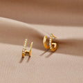 Aurielle | Women’s Crystal Accent Hoop Earrings | Open Hoop Pavé Detail Everyday Wear-Earrings-Eltrendio