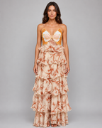 Aurora | Women’s Maxi Dress | Tiered Ruffle Floral Print