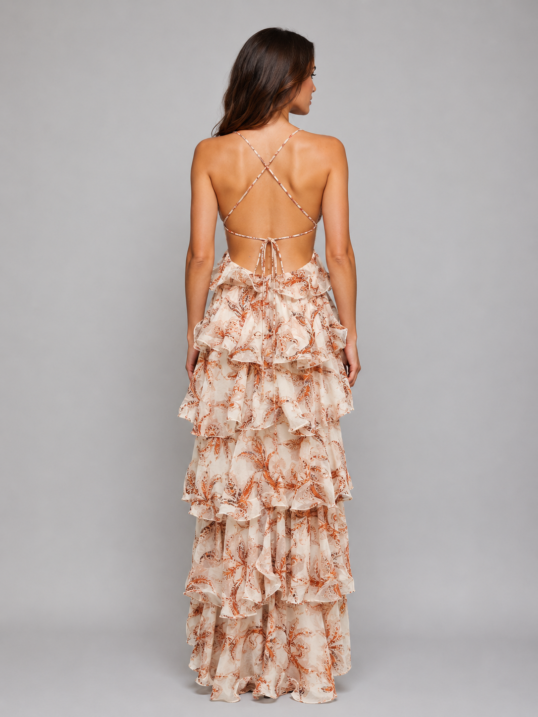Aurora | Women’s Maxi Dress | Tiered Ruffle Floral Print 2