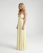 Aurora | Cutout Pleated Halter Maxi Dress - Image 3