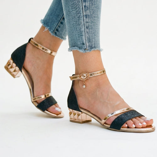 Avery | Women’s Sandals | Open Toe Ankle Strap Block Heel-Women Shoes-Eltrendio