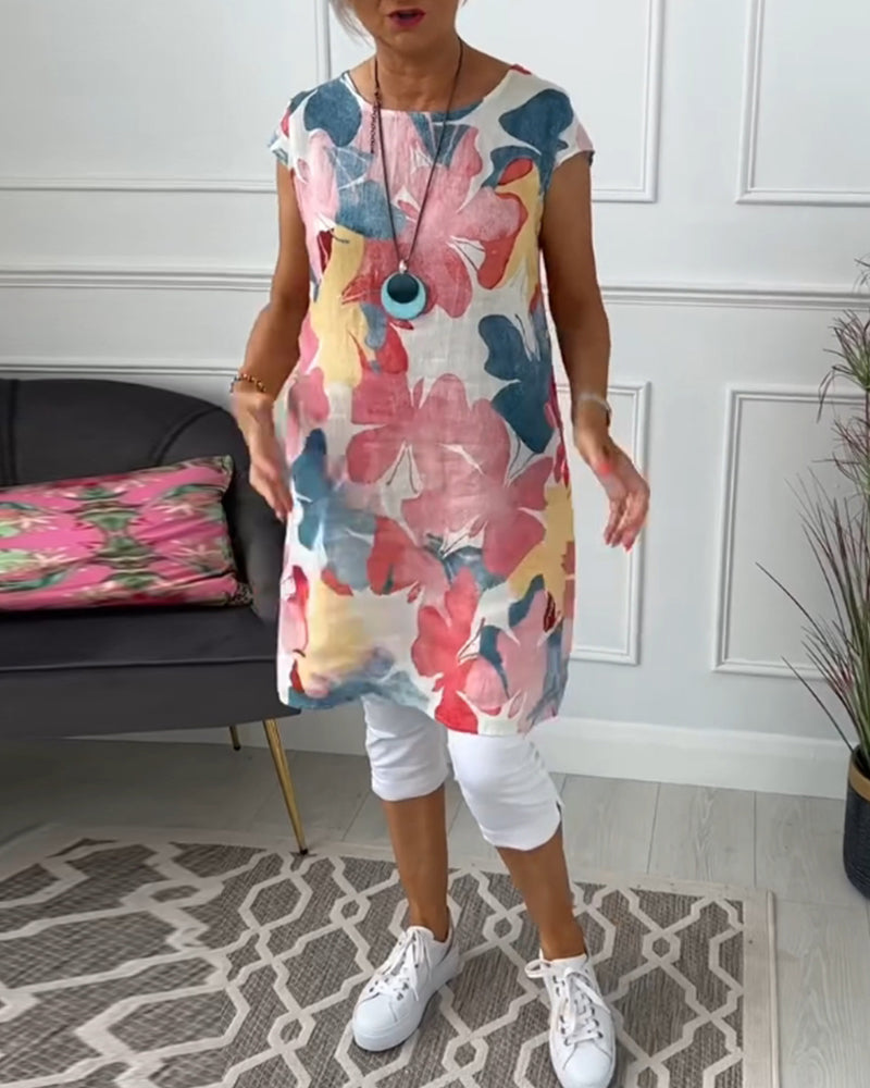 Women Dress | Floral Casual Midi Dress-Women Dress-Eltrendio