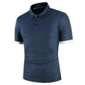 Bayside | Men’s Polo Shirt | Contrast Sleeve Trim Button Placket Casual Wear-Men Polo-Eltrendio