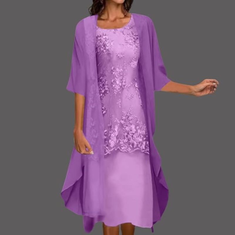Beatrice | Women’s Dress Cardigan Set | Lace Overlay Occasion 3
