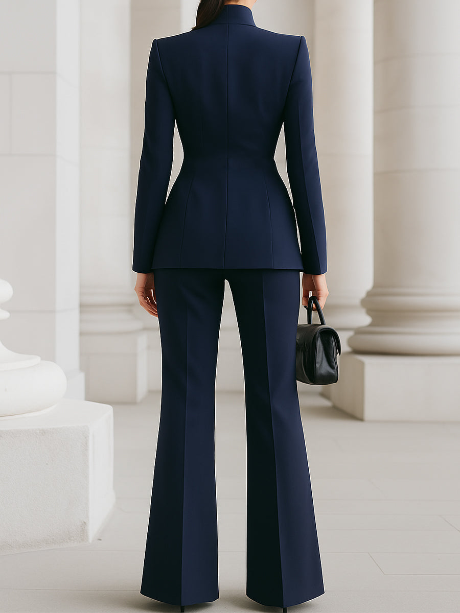 Isabella | Tailored Business Trouser Suit-Women Pantsuit-Eltrendio