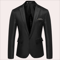 Benedict | Men's Plain Blazer | Single Button Business Jacket-Men Blazer-Eltrendio
