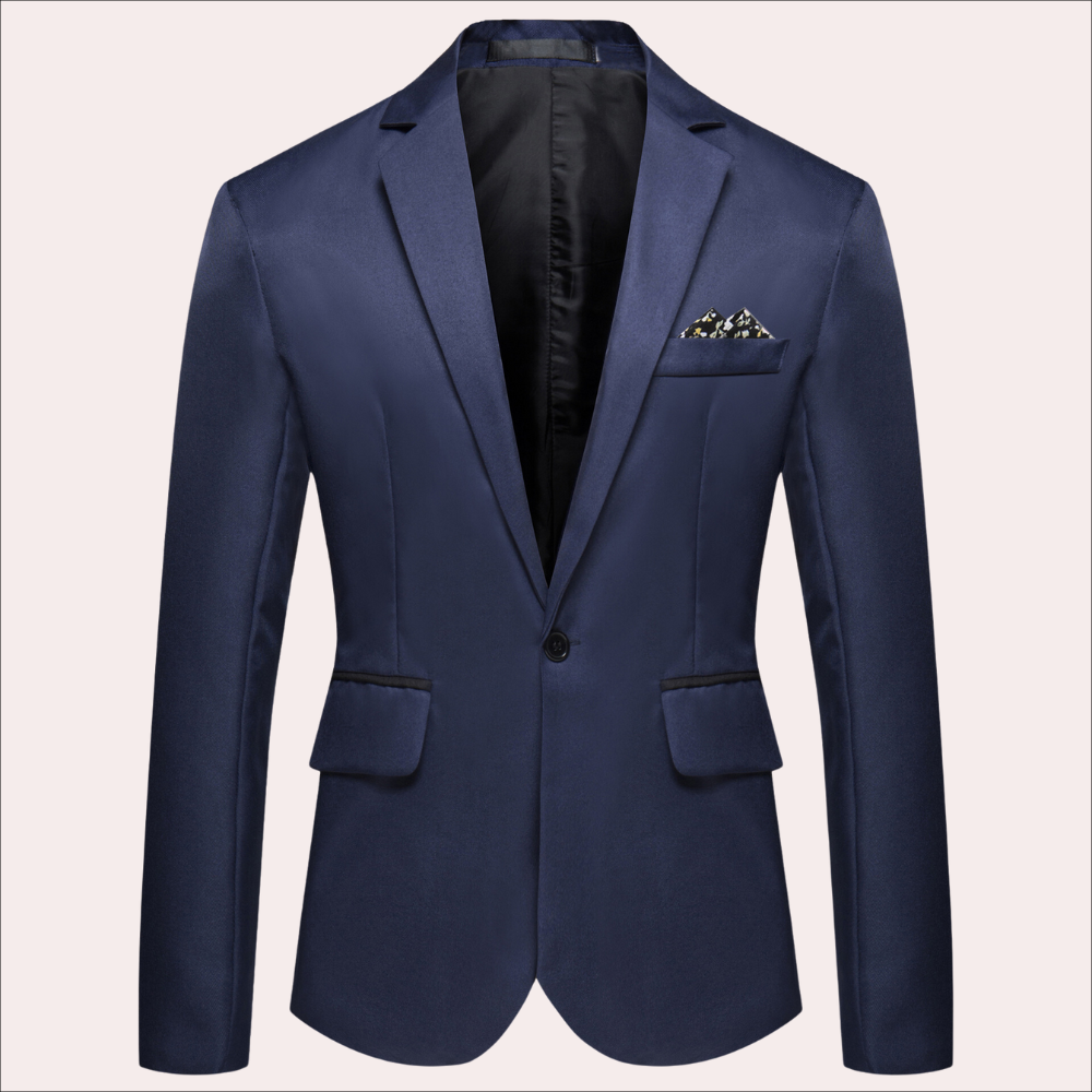 Benedict | Men's Plain Blazer | Single Button Business Jacket-Men Blazer-Eltrendio