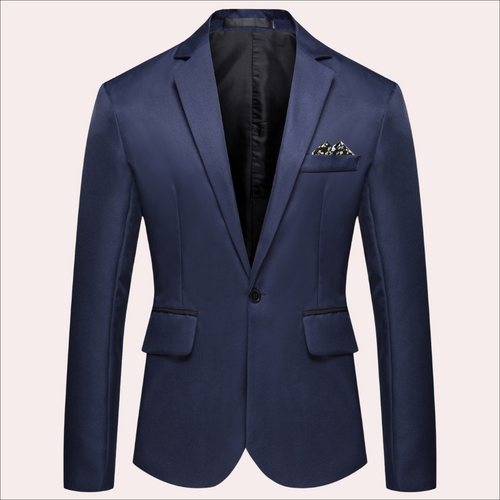 Benedict | Men's Plain Blazer | Single Button Business Jacket-Men Blazer-Eltrendio