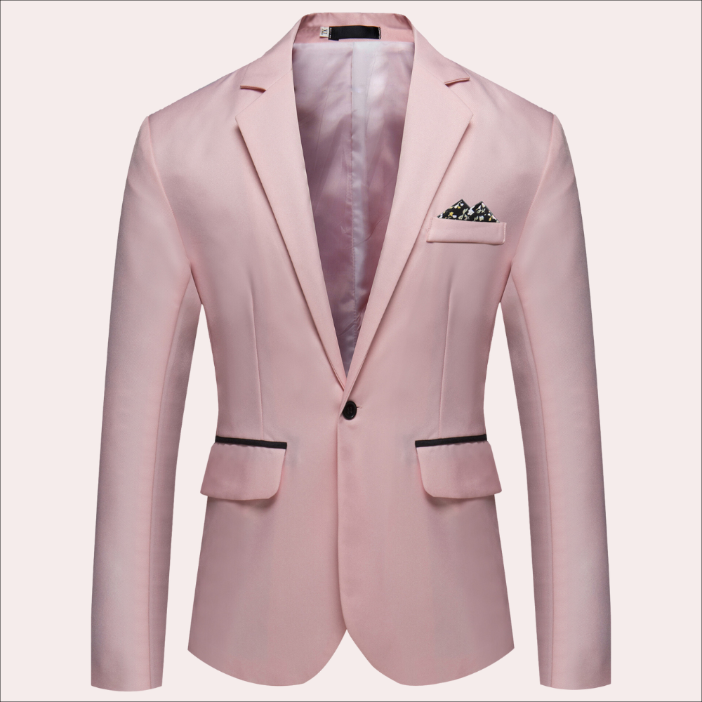 Benedict | Men's Plain Blazer | Single Button Business Jacket-Men Blazer-Eltrendio