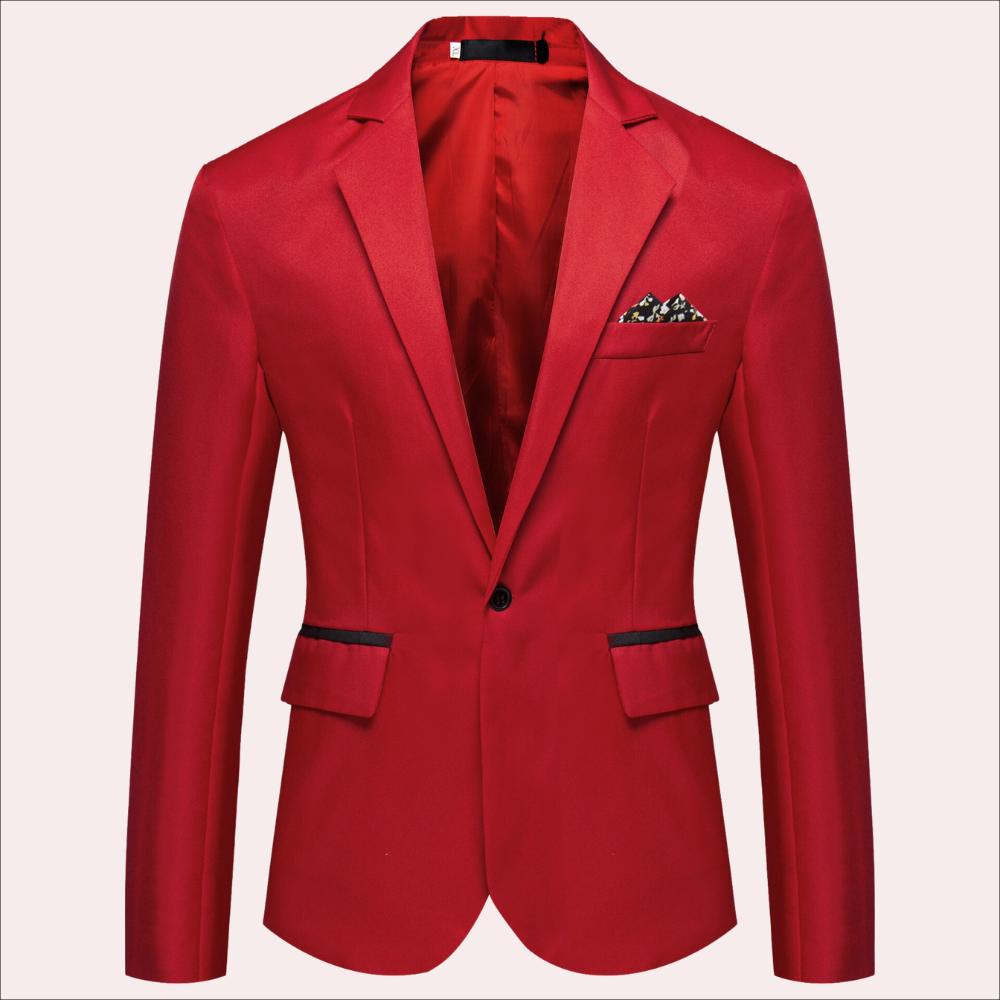 Benedict | Men's Plain Blazer | Single Button Business Jacket-Men Blazer-Eltrendio